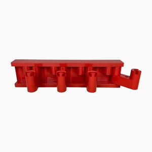 Red Plastic Minivip Wall Coat Rack by Benanti & Brunori for Velca, Italy, 1970-LYQ-1171518