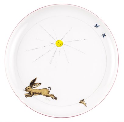 Red Porcelain Collection Plate from Litolff, 1946-VLO-1304850