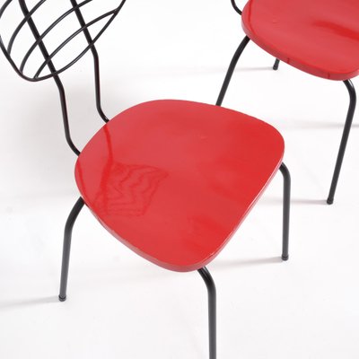 Red Radar Chairs by Willy Van Der Seas, Set of 2-VT-1021758