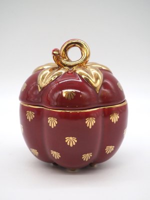 Red Rubin Jar by Arthur Percy for Upsala Ekeby Gefle, Sweden, 1940s-JZC-2042199