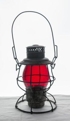 Red Sheet Iron Light by Adlake Adams and Westlake Railway Lantern, USA, 1908-RIU-1355379