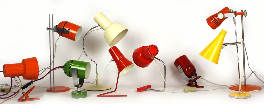 Red Table Lamp attributed to Josef Hurka for Napako, 1960s-WVS-1795884