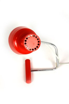 Red Table Lamp attributed to Josef Hurka for Napako, 1960s-WVS-1795884