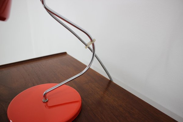 Red Table Lamp by Josef Hurka for Lidokov, Czechoslovakia, 1970s-TZ-654717