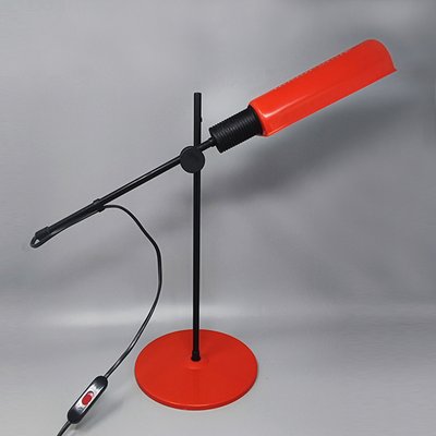 Red Table Lamp from Veneta Lumi, Italy, 1970s-QGR-1435817