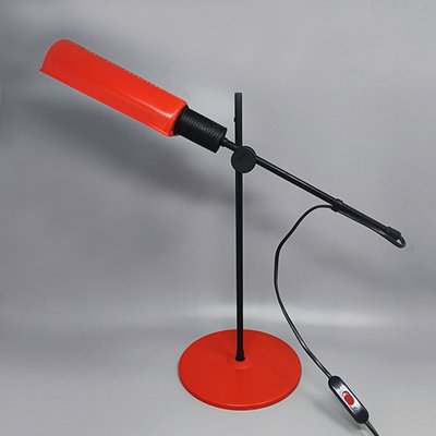 Red Table Lamp from Veneta Lumi, Italy, 1970s-QGR-1435817