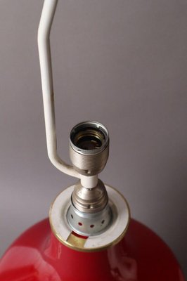 Red Table Lamp in Opal Glass, Italy-ESB-1376934