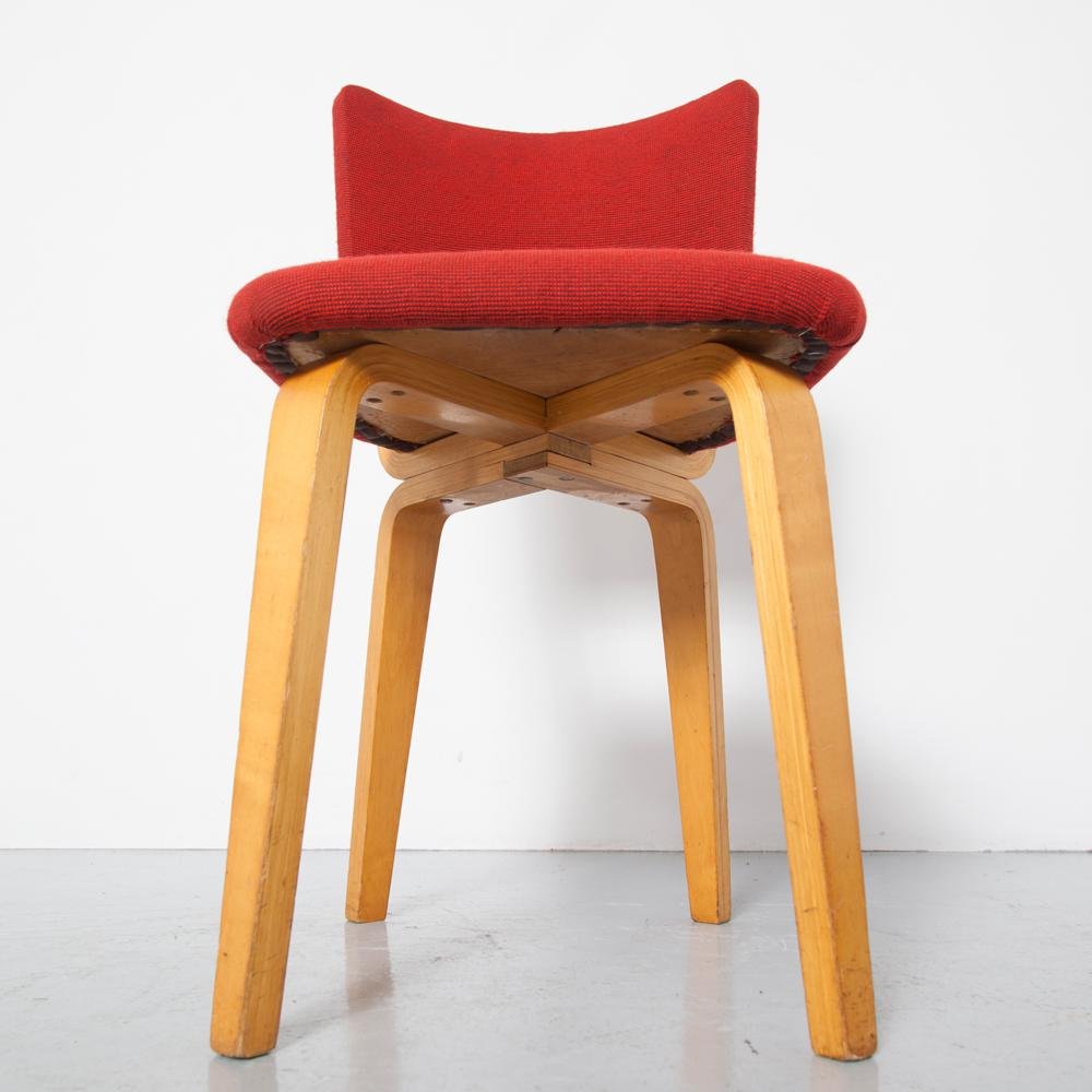 Red Upholstery Chair by Cor Alons for Gouda Den Boer