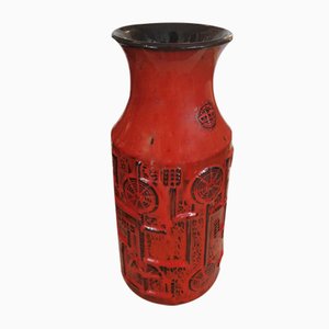 Red Vase by Bodo Mans for Bay Keramik, 1960s-QDP-824168