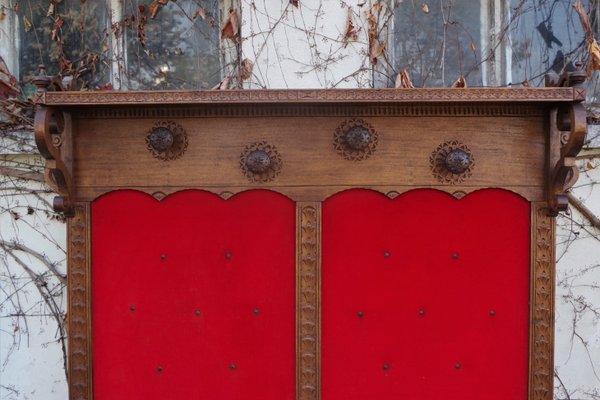 Red Velvet Room Divider, 1950s-KNM-867506