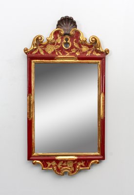 Red Wall Mirror, 1940s-GCG-912512