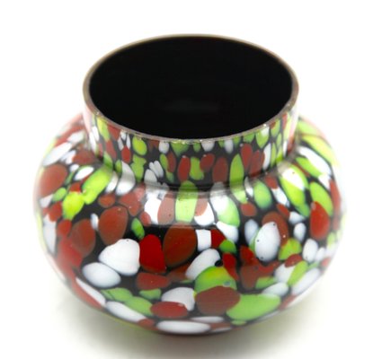 Red, White, Green Splatter Colors, Pique Fleurs Vase with Grille-MJY-1148832