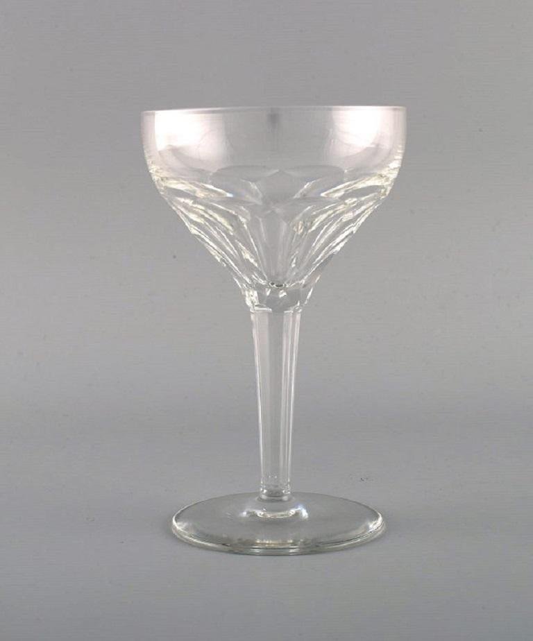 Red Wine Glasses in Clear Crystal Glass from Val St. Lambert, Belgium, Set of 10