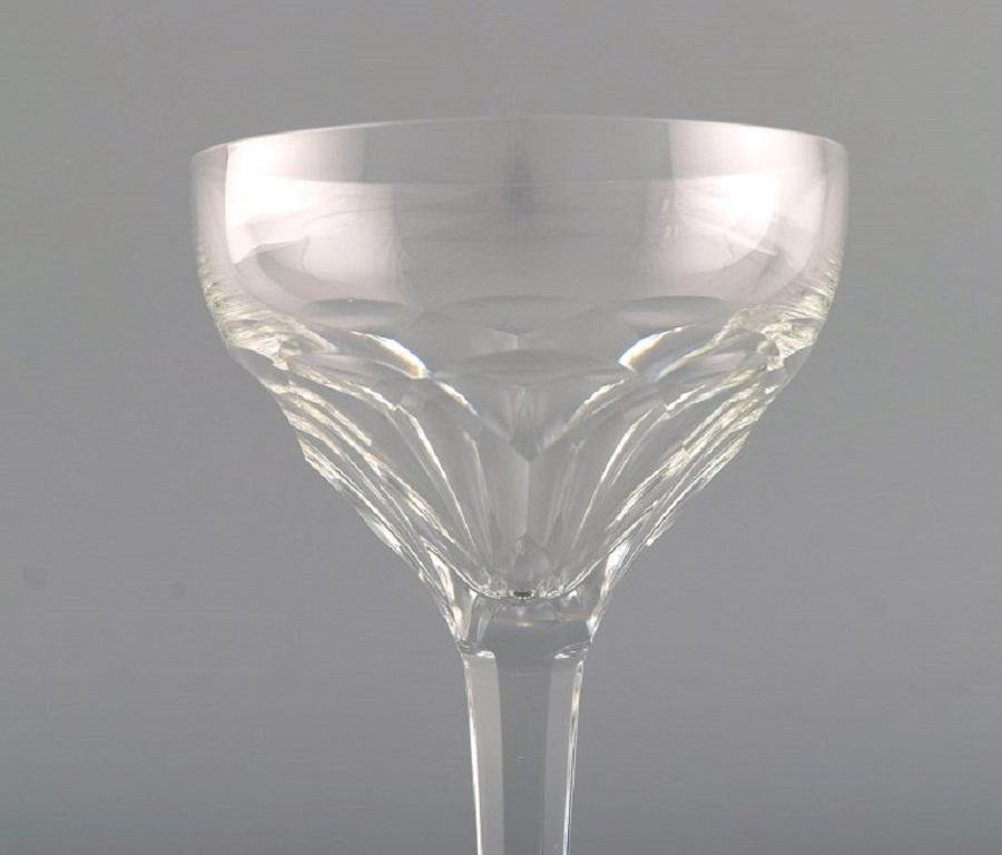 Red Wine Glasses in Clear Crystal Glass from Val St. Lambert, Belgium, Set of 10