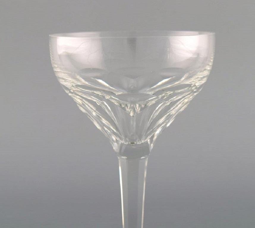 Red Wine Glasses in Clear Crystal Glass from Val St. Lambert, Belgium, Set of 10