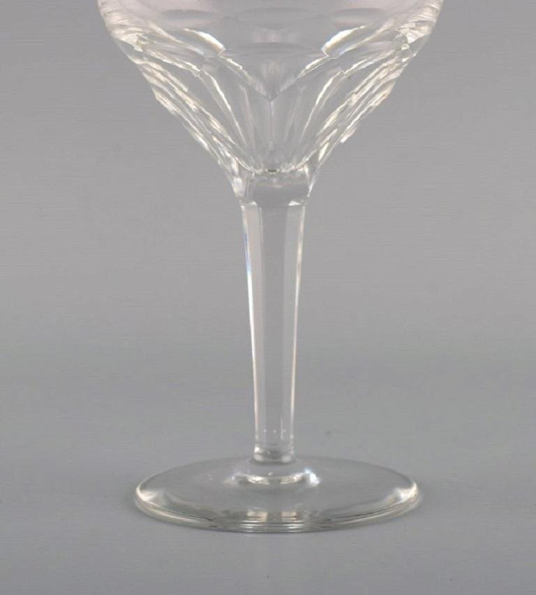 Red Wine Glasses in Clear Crystal Glass from Val St. Lambert, Belgium, Set of 10