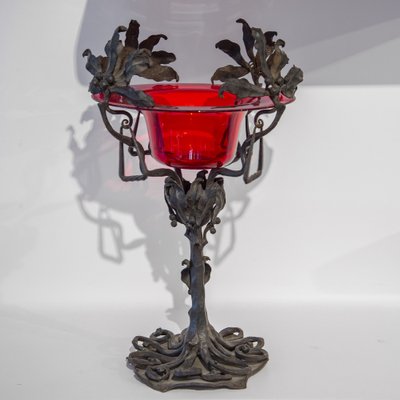 Red Wrought Iron Structure by Umberto Bellotto, 1890s-XSC-1378821