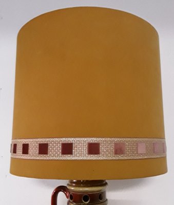 Red Yellow Ceramic Table Lamp, 1970s-HOI-1134146