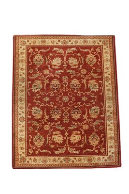 Red & Yellow Sheep Wool Rug-HPP-1746740