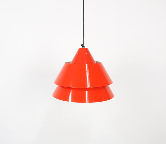 Red Zone Hanging Lamp by Jo Hammerborg for Fog & Mørup, 1960s