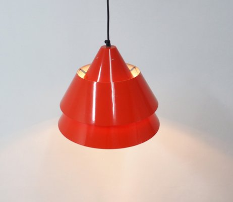 Red Zone Hanging Lamp by Jo Hammerborg for Fog & Mørup, 1960s-SN-930983