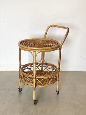 Reed and Bamboo Bar Trolley, 1970s-NPC-1700601