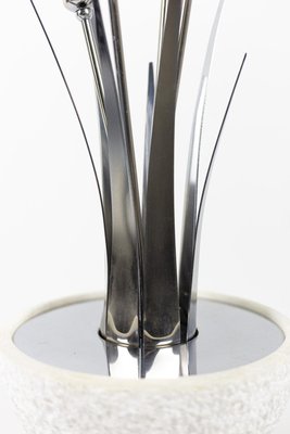 Reeds Table Lamp in Chromed Metal and Alabaster, 1980s-CEJ-675406