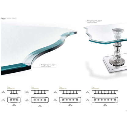 PALAZZO DUCALE 72 - Rectangular glass table
