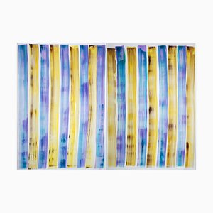 Refreshing Gelato Grid, Vivid Tones Painting, Diptych, Cabin Beach, 2021-RWC-959332