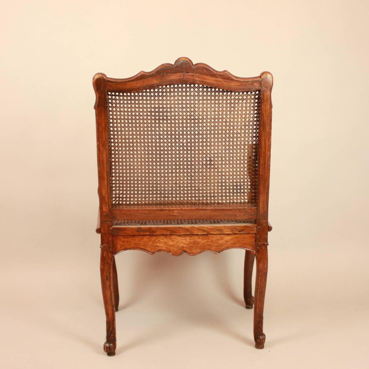 Regence Carved and Caned Armchair or Fauteuil, 1720s