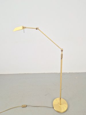 Regency Adjustable Brass Floor Lamp Reading Lamp, 1970s-AXJ-2040410