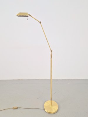 Regency Adjustable Brass Floor Lamp Reading Lamp, 1970s-AXJ-2040410