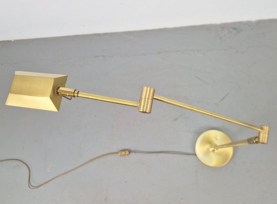 Regency Adjustable Brass Floor Lamp Reading Lamp, 1970s-AXJ-2040410