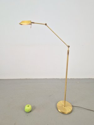 Regency Adjustable Brass Floor Lamp Reading Lamp, 1970s-AXJ-2040410