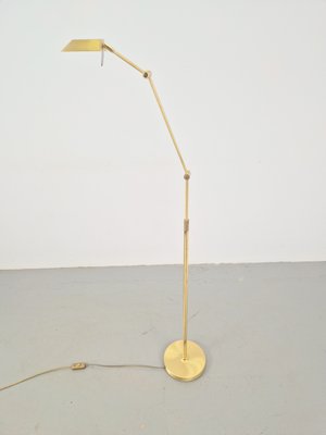 Regency Adjustable Brass Floor Lamp Reading Lamp, 1970s-AXJ-2040410