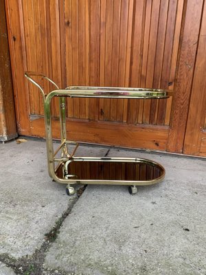 Regency Brass 2-Tier Bar Cart, 1960s-OXJ-1445134