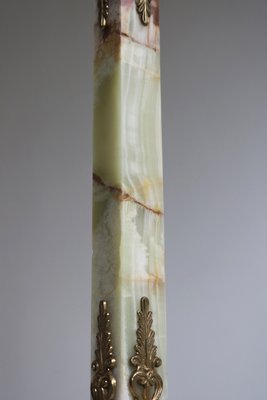 Regency Brass & Marble Standing Coat Hat Rack, Italy, 1960s-OKN-2035902