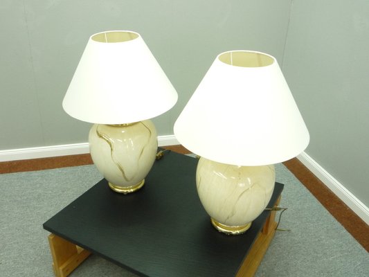 Regency Ceramic Table Lamps, 1970s, Set of 2-UG-1279097