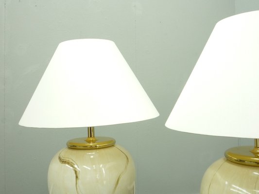 Regency Ceramic Table Lamps, 1970s, Set of 2-UG-1279097