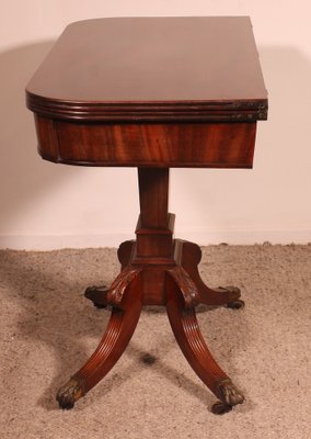 Regency Console or Game Table in Mahogany-HPU-1762872