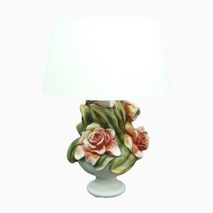 Regency Floral Ceramic Table Lamp, 1970s-UG-1276723