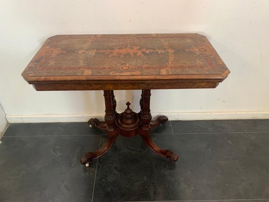 Regency Gambling Table in Mahogany Inlaid on Briar, England, 1800s-IJR-1088971