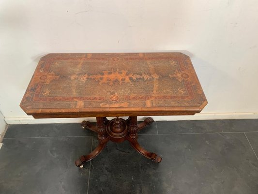 Regency Gambling Table in Mahogany Inlaid on Briar, England, 1800s-IJR-1088971