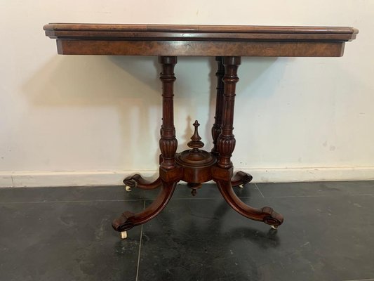 Regency Gambling Table in Mahogany Inlaid on Briar, England, 1800s-IJR-1088971