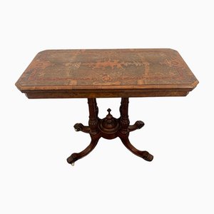 Regency Gambling Table in Mahogany Inlaid on Briar, England, 1800s-IJR-1088971