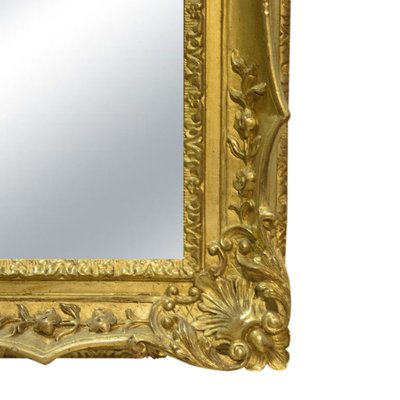 Regency Gold Foil Wood Rectangular Handcrafted Mirror, Spain, 1970s-UZ-1369876