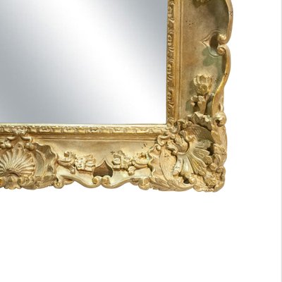 Regency Gold Foil Wood Rectangular Handcrafted Mirror, Spain, 1970s-UZ-1369877