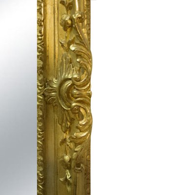 Regency Gold Foil Wood Rectangular Handcrafted Mirror, Spain, 1970s-UZ-1369876