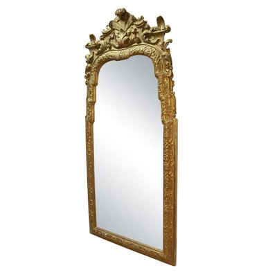 Regency Gold Foil Wood Rectangular Handcrafted Mirror, Spain, 1970s-UZ-1383182