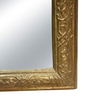 Regency Gold Foil Wood Rectangular Handcrafted Mirror, Spain, 1970s-UZ-1383182